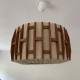 Suspension scandinave vintage en laine et bois