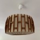 Suspension scandinave vintage en laine et bois